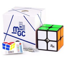 YJ MGC 마그네틱 매직 큐브 블랙 또는 스티커리스 YongJun MGC 2x2 2x2 스피드 큐브 어린이 장난감, Black