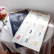 스케줄 월포켓 영수증 보관 패브릭월포켓 다용도 포켓, 데님