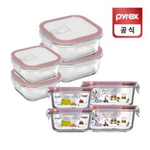[파이렉스] 코렐 스누피 이지벤트 용기 정사각 10p세트, 상세 설명 참조