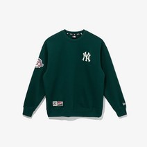 [국내정식매장] 뉴에라 티셔츠 MLB 쿠퍼스타운 100주년 기념 패치 뉴욕 양키스 맨투맨 다크 그린 13546467