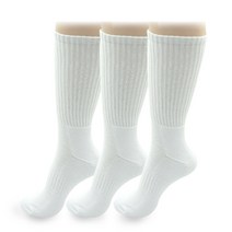 윌리엄리 남성 왕발 빅사이즈 스포츠 도톰양말 3켤레, 화이트
