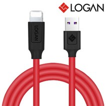 데빌 3A 8핀 데이터 USB 아이폰 고속충전 케이블 3M, B383 로건 3A 데빌 8핀 고속충전케이블 3m 레드