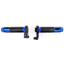 오토바이 열선그립 핸들그립 2단 온도조절 컬러 겨울 방한용품 범용 22mm, 블루, 1개