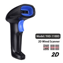 휴대용스캐너 1100D 바코드 스캐너 1D USB 핸드 헬드 2D QR 코드 리더 전화 및 컴퓨터 화면에서 스캔 지원, 01 1100D USB Cable