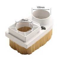 목재가공 목공 스핀들 슈 70mm 100mm 먼지 수집기 더스트 커버 브러시 CNC 모터 밀링 머신 라우터용, 01 70mm