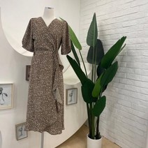 파파야 [NC 백화점] 파파야 레오파드 랩 원피스 PNMROP021B