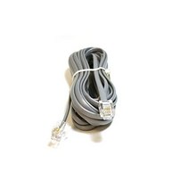 Monoprice Landline 전화 케이블 4.3m14피트 RJ116P4C 데이터용 스트레이트, 14 Feet