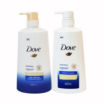 도브 인텐스 리페어 샴푸 680ml + 컨디셔너 660ml 세트, 1세트