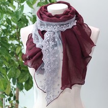 메리앤유 도트레이스 포인트 롱사각스카프