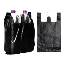 쓰리포 손잡이 마트 비닐봉투 검정, 100매, 8L