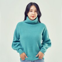 앱섹 EVSEG 여성 골지무늬 터틀넥 니트 스웨터 몽골 100% 캐시미어 0920-581