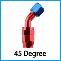 범용 AN4 AN6 AN8 AN10 AN12 알루미늄 오일 연료 스위블 호스 엔드 피팅 어댑터 키트 0 °/45 °/90 °/12, 06 Red blue 45_02 AN6