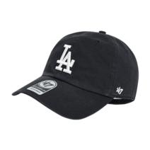 47브랜드 로고 LA다저스 남여공용 클린업 볼캡 블랙