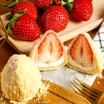 [모찌대왕] 크림치즈 딸기모찌 6개 과일모찌 생과일 찹쌀떡 과일모찌 합격기원 수능떡 답례떡 청년떡집 추석선물 명절선물 모찌짱 모찌유, 3.생과일 돼지바 딸기모찌(초코크런치)-6EA