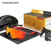 선글라스KINGSEVEN-낚시 선글라스 UV400 편광 MTB 산악 자전거 사이클링 남녀 공용 광색성 스포츠 안경, 09 Gradient Red C08