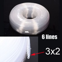 나인틴 5 미터 범용 CISS 잉크 튜브 DIY 키트 탱크 라인 엡손 캐논 HP 형제 프린터 파이프 4 6 8, 3x2mm 6 lines