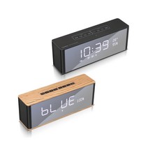 캔스톤 포모나우드 탁상용 블루투스 스피커 알람시계 LX-C4, 우드