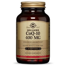 솔가 메가솝 CoQ-10 400mg 글루텐 프리 무설탕 소프트젤, 60개입, 1개