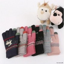 도매아재 손시렵지마 루돌프 겨울 터치 장갑