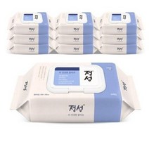 정성 저자극 와이드 물티슈 캡형, 80매, 25팩