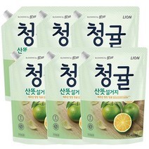 참그린 청귤 주방세제리필1kg, 1kg, 6개