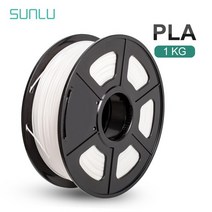 Sunlutwingkling PLA 1.75mm 필라멘트 1kg/2.2lbs 3D 프린터 용 FDM 프린터 재료 및 진공 패킹 포함 3D 펜, 07 PLA WHITE