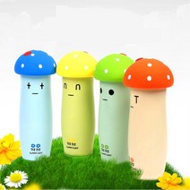 버섯모양 귀여운 텀블러 어린이 물병 소품 야외운동, 버섯보온병-불루