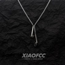 왕 Yibo Xiao Zhan 같은 이어폰 모양의 목걸이 남자 유행 힙합 펜던트 토양 멋진 토끼 스웨터 체인 여성