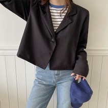 코코블랑 클래식 원버튼 숏 자켓