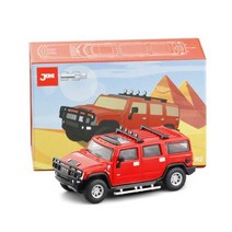 JKM JackieKim 1:64 Hummer H2 오프로드 자동차 다이캐스트 모델, 빨간