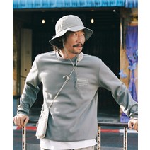 스노우피크 어패럴 S23SMFHT24 프로 우븐 레터링 맨투맨 Light Khaki