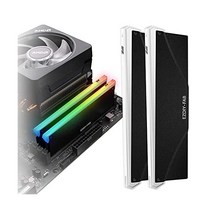 EZDIY-FAB RGB RAM 냉각 메모리 히트 싱크 어드레서블 LED 기능 탑재 도금 ARGB 조명 바 (데스크탑 오버클럭 PC용 메모리) - 검은 2개 1세트, 01.5VDR 히트싱크_02.5V DDR 히트싱크-2p