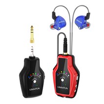 KIMAFUN 2.4G 무선 인 이어 모니터 시스템 충전식 송신기 수신기 및 이어폰이있는 스테이지 성능 밴드 리허설 기타 베이스 앰프 스피커 카메라 레코드 라이브 방송, One Receiver Only
