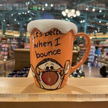 디즈니 미키마우스 도날드 덕 곰돌이 푸 플루토 데이지 캐릭터 머그컵 머그잔, 티거 머그 + 구름뚜껑