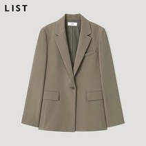 [리스트] 미니멀 원버튼 셋업 재킷_TWSJKM70010_BR