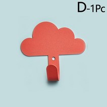 유용한 북유럽 코트 후크 구름 모양 후크 옷 걸이 벽걸이 방 벽 장식 방 장식 옷걸이, 빨간