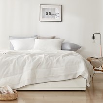 잇츠룸 린넨 시어서커 이불단품, 이불단품 SS, 스노우레이스 화이트