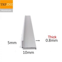 5x10mm 두께 0.8mm 6063 직각 알루미늄 L 자형 알루미늄 합금 테두리 삼각형 프로파일, 03 Custom length