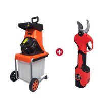 홈앤가든 나뭇가지 파쇄기 + 충전 전동 전지 가위 28mm 부사228