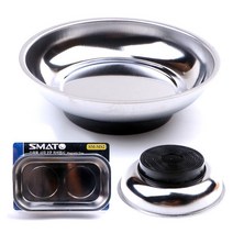 자석접시 원형 1구 75mm 110mm 150mm 직사각 2구 240mm 자석 접시 스덴 트레이 쟁반 스테인레스 사각접시 원형접시 마그네트 부착 보관 자석걸이 볼트 넛트 나사 피스, 1구 원형자석접시 110mm