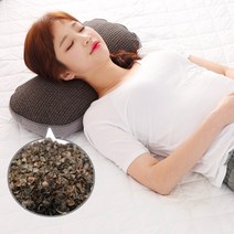 [에코숲라이프] 편백 메밀 바이오칩 H.골지 땅콩베개, 네이비