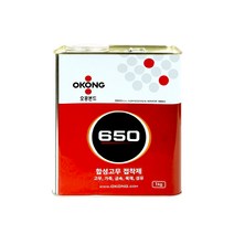 오공 650_1 공업용 산업용 합성 고무 가죽 본드 접착제 1kg 2개, 단품