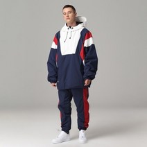 겨울 스키 복 여성 남성 까마귀 힙합 스키 스노우 보드 세트 스포츠 야외 방수 방풍 패치 워크 컬러 자켓 바지