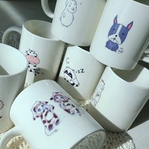 애니멀 프랜즈 동물머그 화이트 머그잔, 6.유후 펭귄, 뚜껑추가, 1개