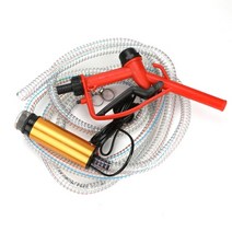 엔진오일 석션기 엔진오일석션기 엔진오일교환기 엔진오일석션 엔진오일교환 브레이크 오일 교환기 dc 12v 24v 워터 펌프 급유 총 세트 4 미터 호스 전기 잠수정 펌프 스틸, 노란색