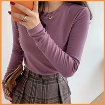 긴팔 티셔츠 라운드 넥 티 파스텔톤 여성 추천 봄 여름 가을 옷 여성 여자 의류 상의 의상 여친 룩 트렌드 스타일 코디 의상 대학생 외출 패션 패셔니스타 디자인 룩북 유행 데일리 LKT219