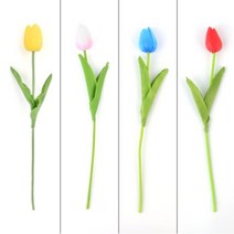 조화 튤립 꽃 한 송이 플라워 선물 인테리어 장식 매장 카페 프로포즈 소픔 용품, 색상, 파랑