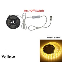 화장대 화장 거울 빛 5V USB LED 유연한 테이프 USB 케이블 전원 드레싱 거울 램프 장식 0.5m -5m, 02 1M, 05 Switch Warm White