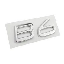 3D ABS 편지 트렁크 볼보 C30 V40 V60 S40 S60 XC60 S80 S90 B5 B6 엠블렘 로고 이름표 스티커, 06 B6 Chrome Silver