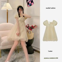퍼프소매원피스 부드러운 러블리 거위 엘로우 여름 스윗 숲 프린세스 첫사랑 3283049355